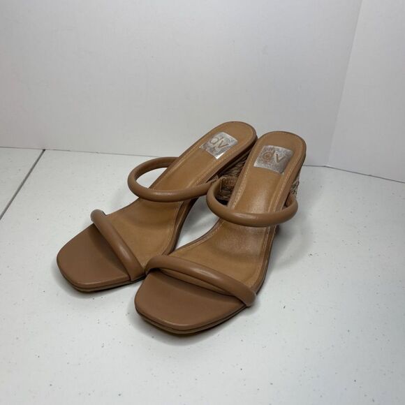 Dolce Vita Merrick Tan Vegan Leather Block Heel Platforms Womens Espadrille - Picture 2 of 9